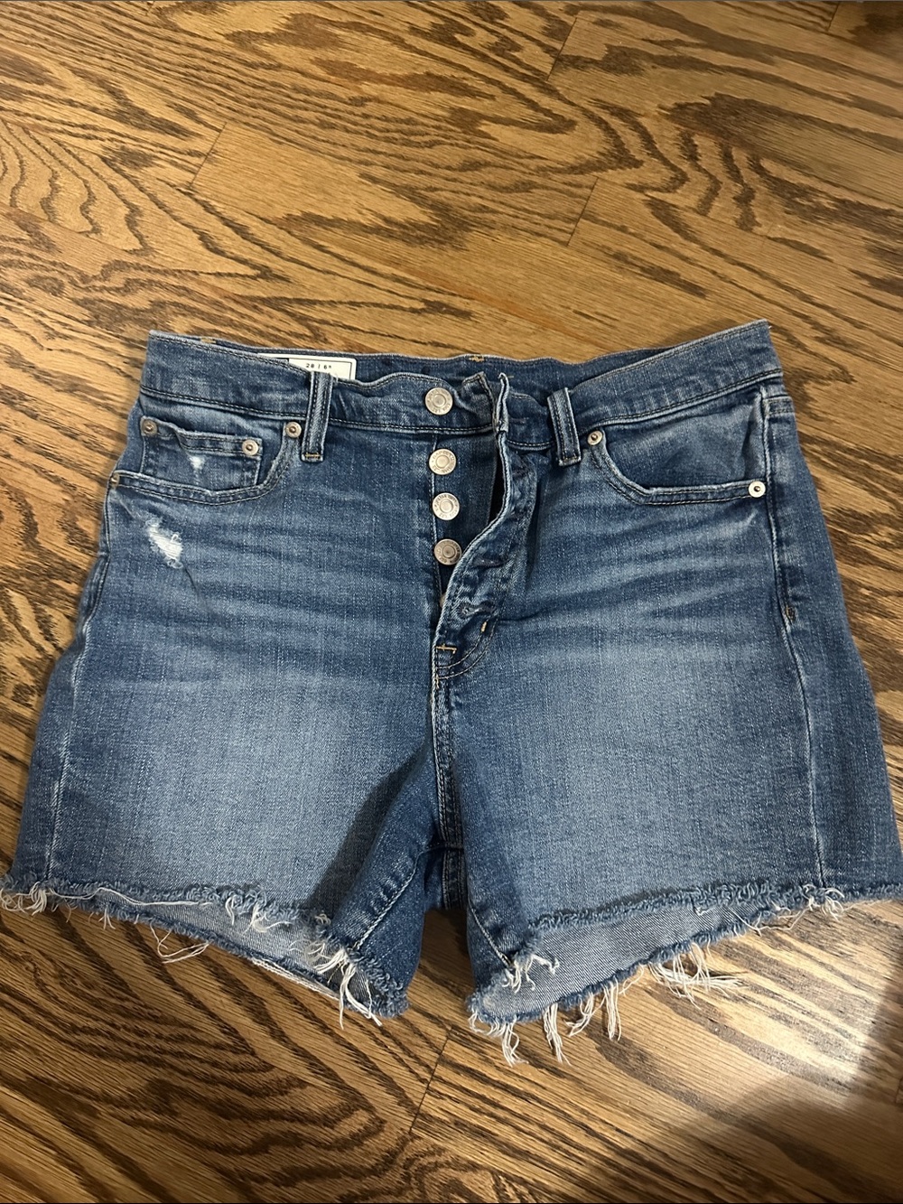 GAP Distressed Blue Denim Jean Shorts